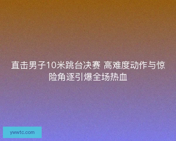 直击男子10米跳台决赛 高难度动作与惊险角逐引爆全场热血